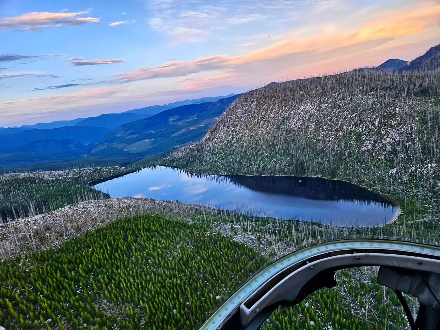 Helicopter operating in the backcountry